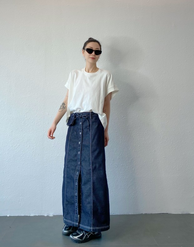 Denim Maxi Skirt #250426